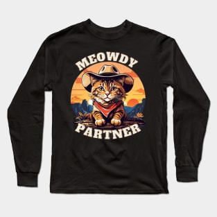 Meowdy Partner Cat Long Sleeve T-Shirt